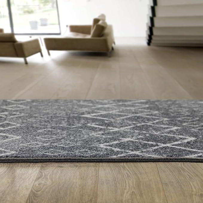ALFODIA Alfombra Redonda Gris Antideslizante 160x160 cm -3