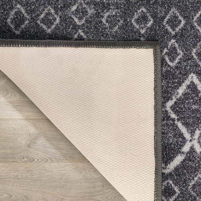 ALFODIA Alfombra Redonda Gris Antideslizante 160x160 cm -4