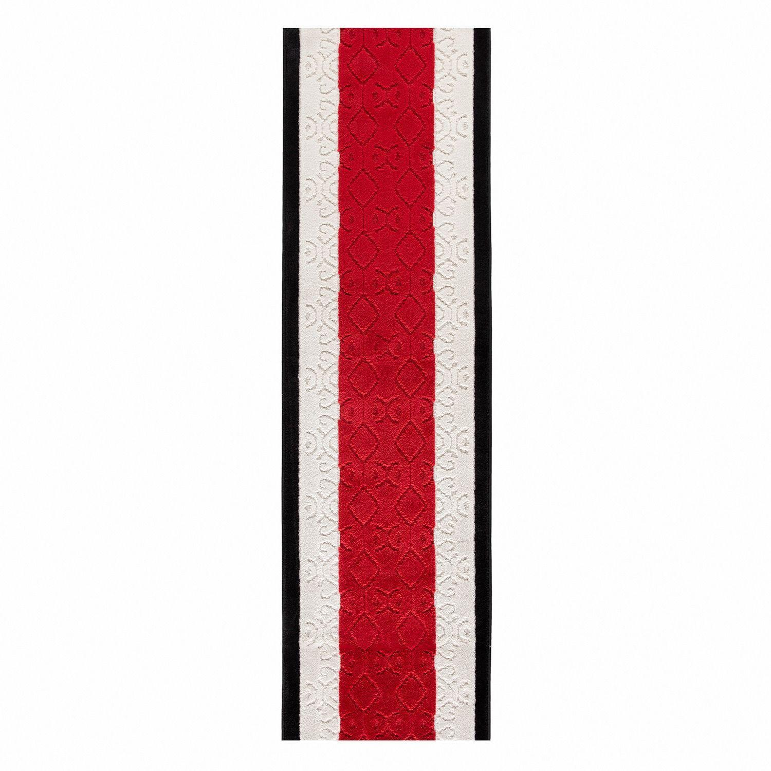 Alfombra de Pasillo Rojo 70 cm x 6 metros con Goma Sin Overlock-0