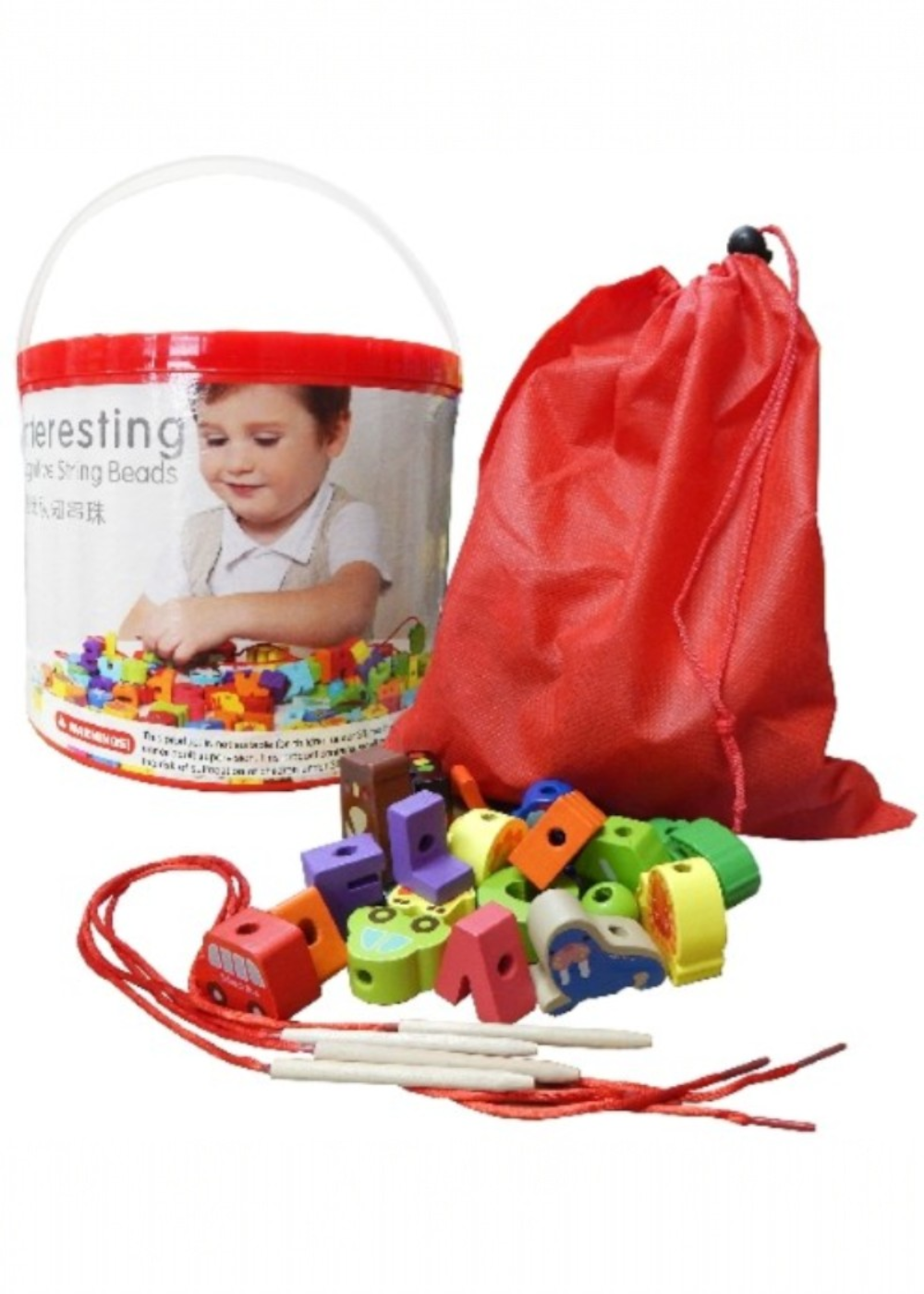 SET CUENTAS GRANDES PARA HILAR 100 PIEZAS EN BALDE-2