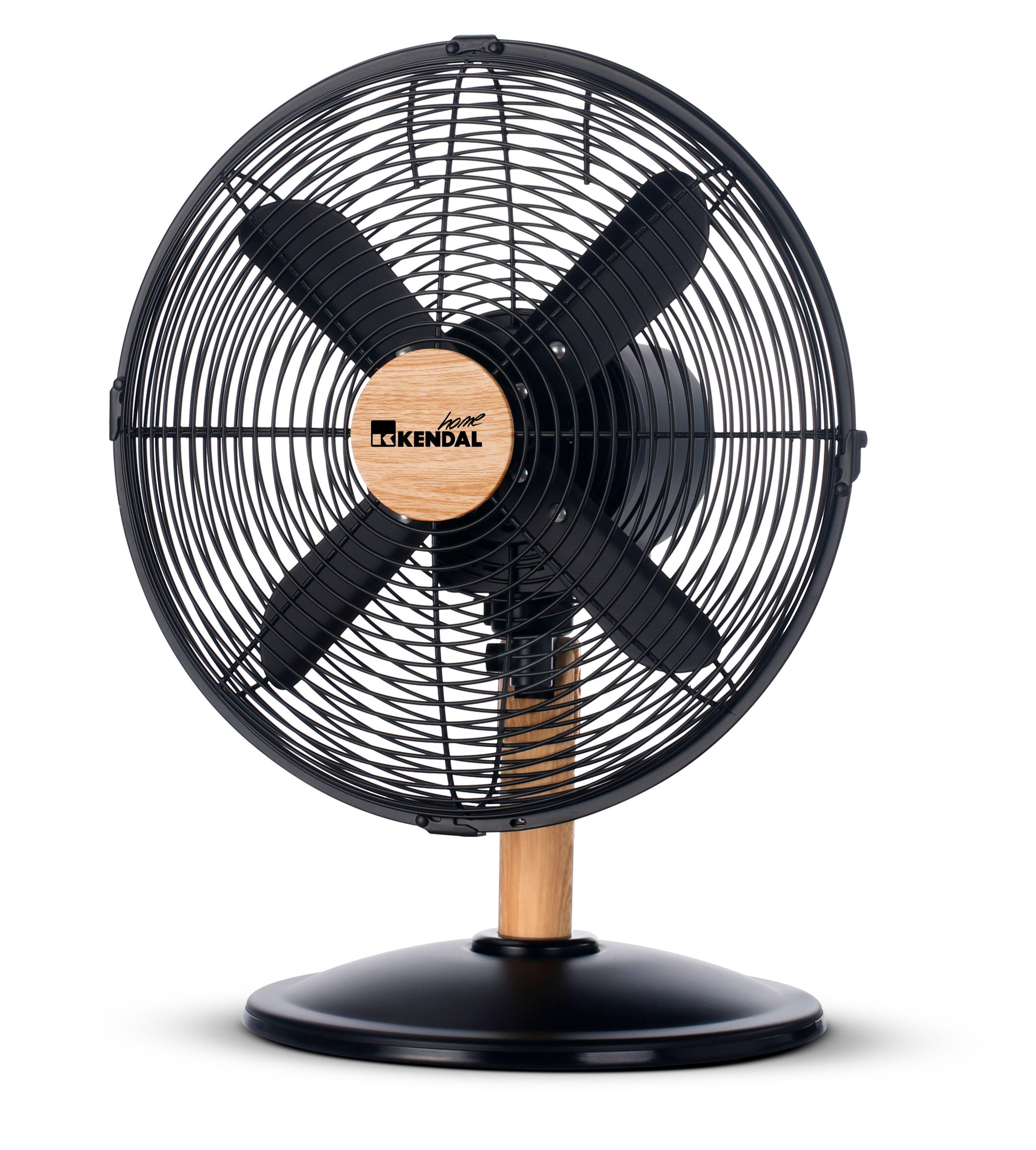 Ventilador Sobremesa 12" Metal Madera Kzf-1214D-0
