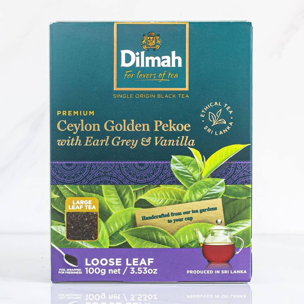 Te Negro en Hojas Earl Grey Vainilla Ceylon Dilmah 100 grs-0