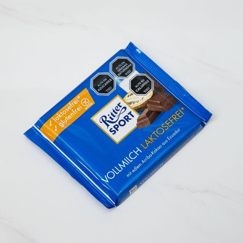 Chocolate de leche sin lactosa y gluten Ritter Sport 100 grs-0
