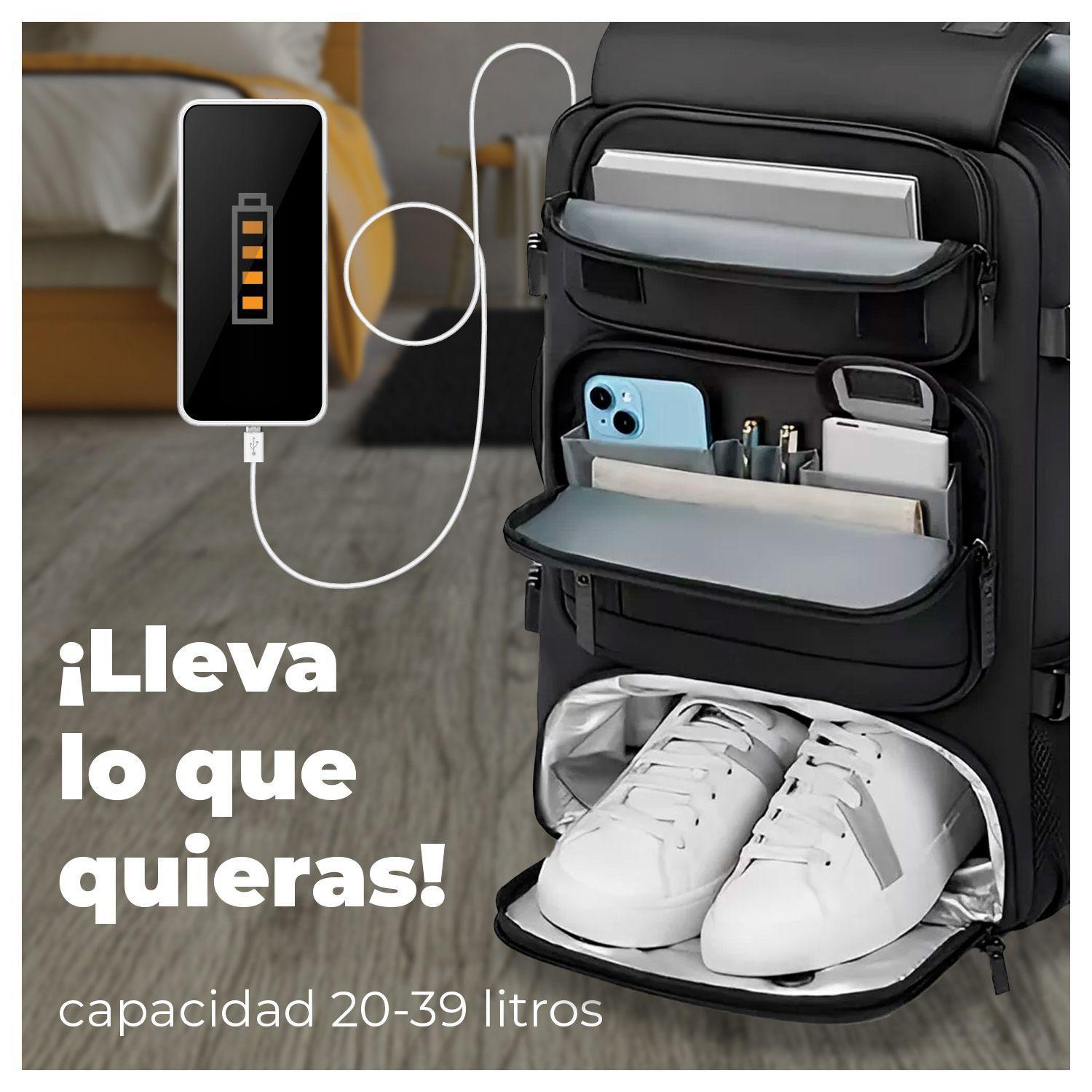 Mochila de Viaje Grande y compartimiento para zapatos-3