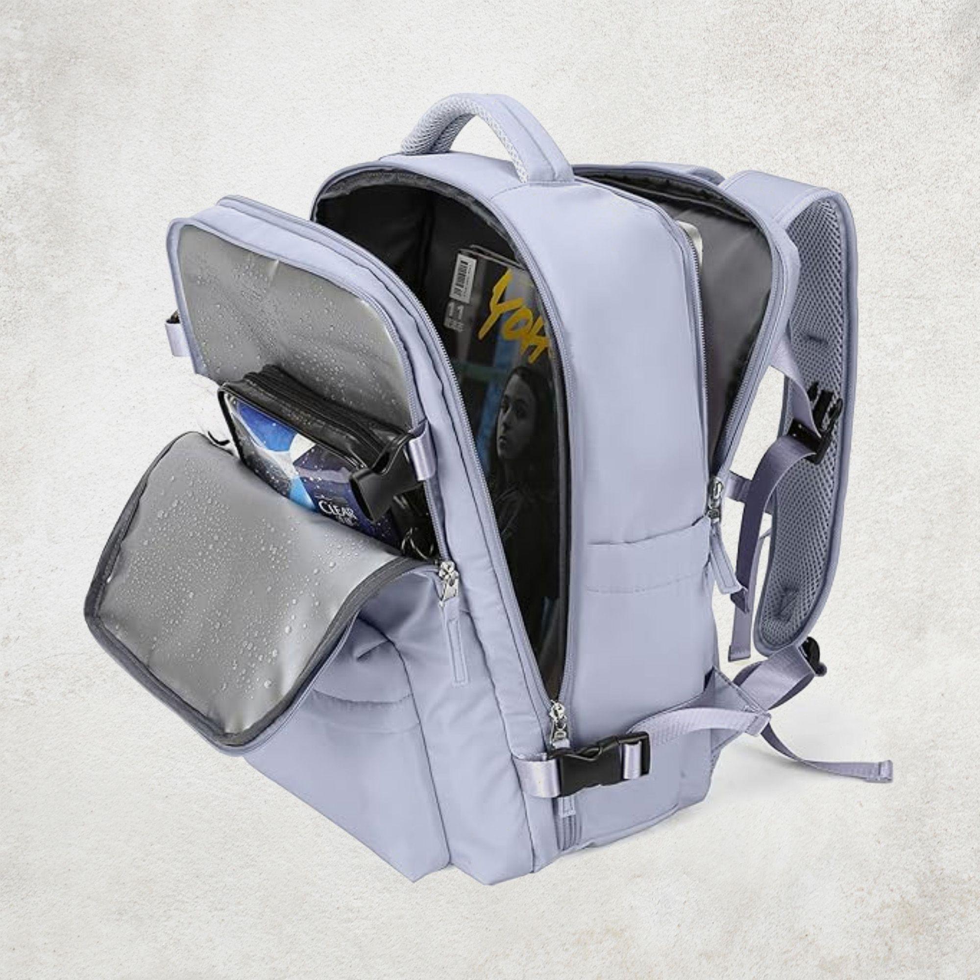 Mochila de Viaje Multifuncional Impermeable Gran Capacidad Puerto USB-0