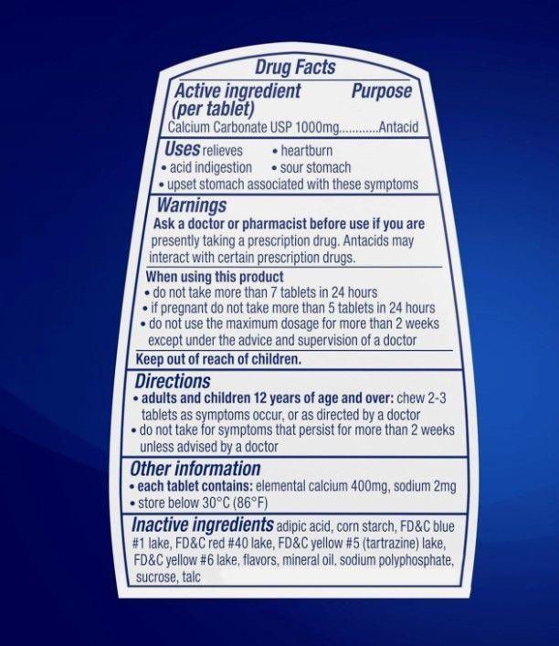 TUMS Antacid – 160 Tabletas Masticables-1