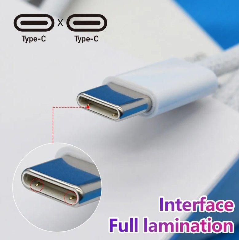 Cable Usb c Entrada Y Salida Reforzado Certificado 1m Blanco-3