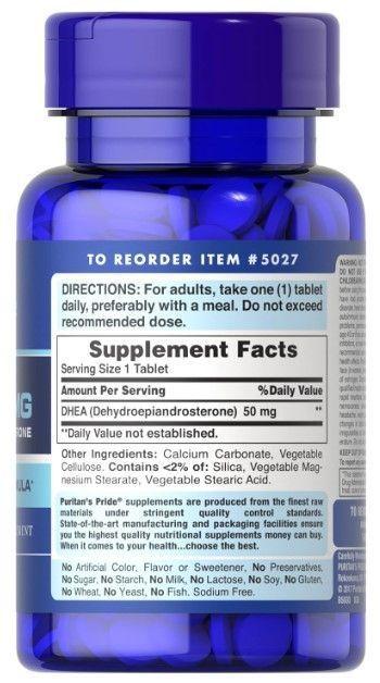 Puritans Pride DHEA 50mg 100 tabs-1