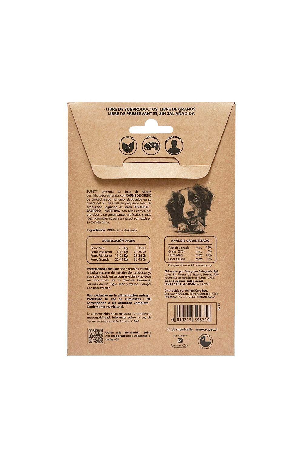 Pack X2 Snack Perro Zupet Deshidratado Cerdo 35 gr-2