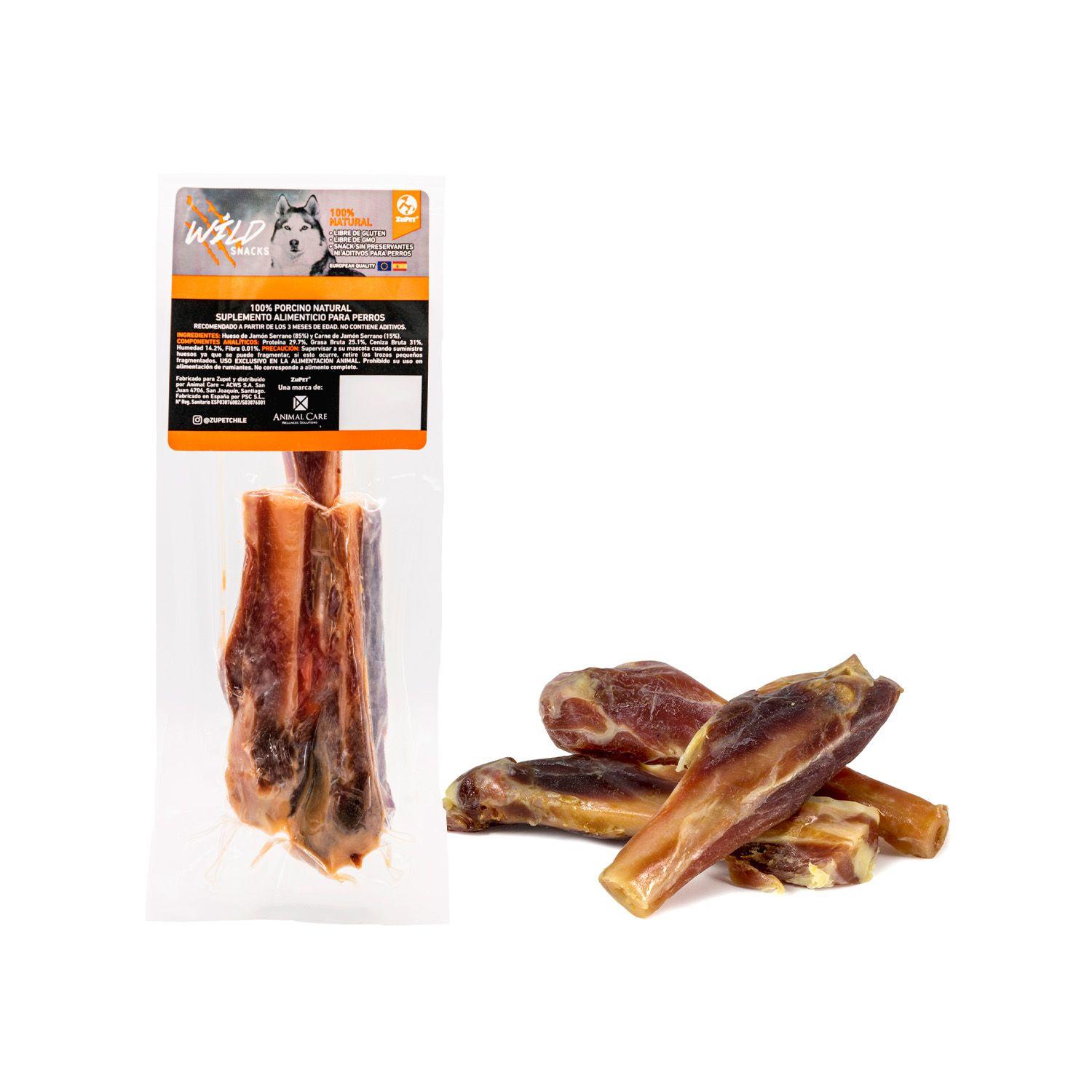 Snack Perro - Huesito Jamon 11-12cm X2 WILD-2