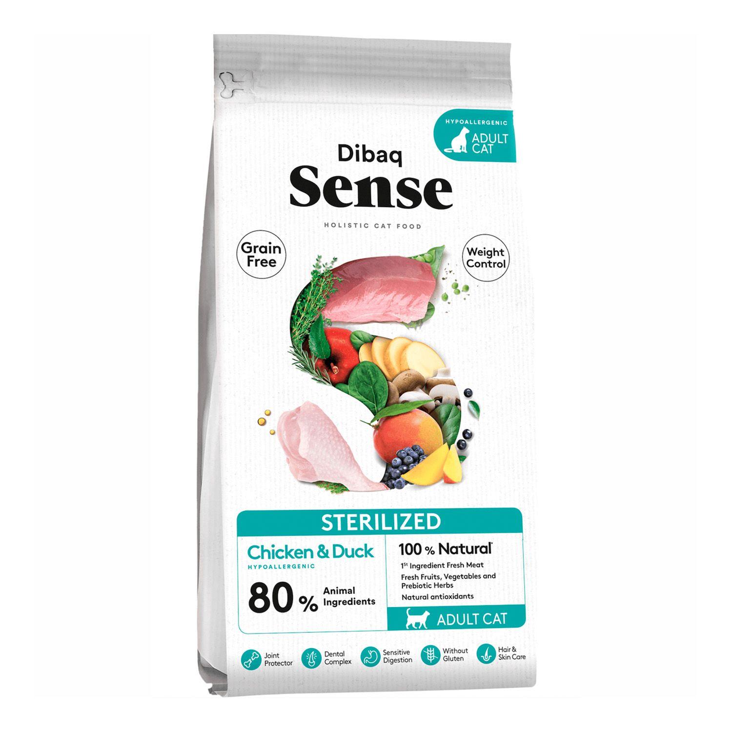 ALIMENTO GATO ADULTO ESTERILIZADO POLLO & PATO 6 KG SENSE-0