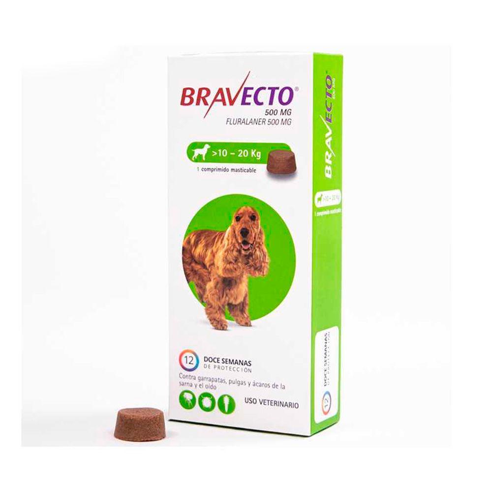 Bravecto Anti-parasitario Perros 500 Mg 10-20 Kg-1