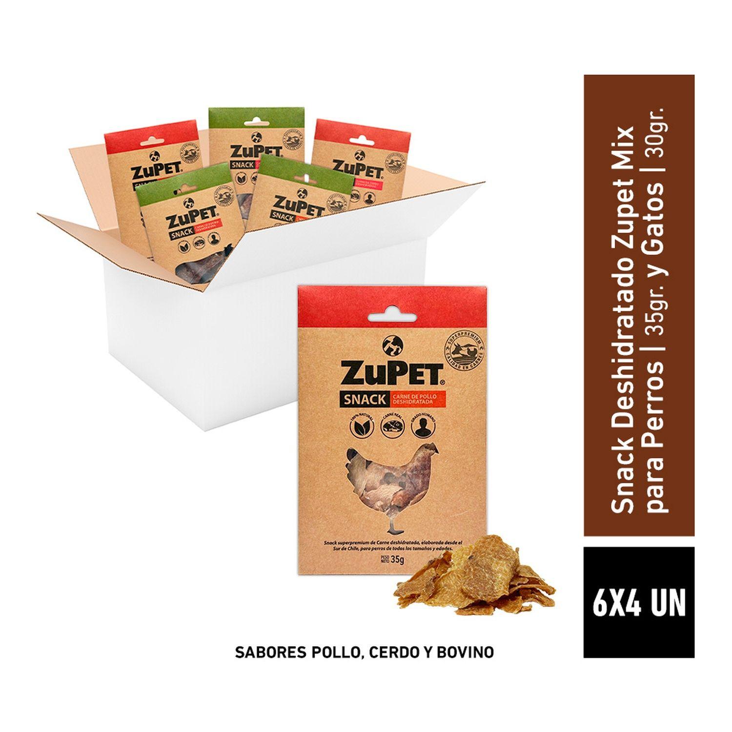 Snack Perro y Gato Zupet Deshidratado Pack 6X4-0