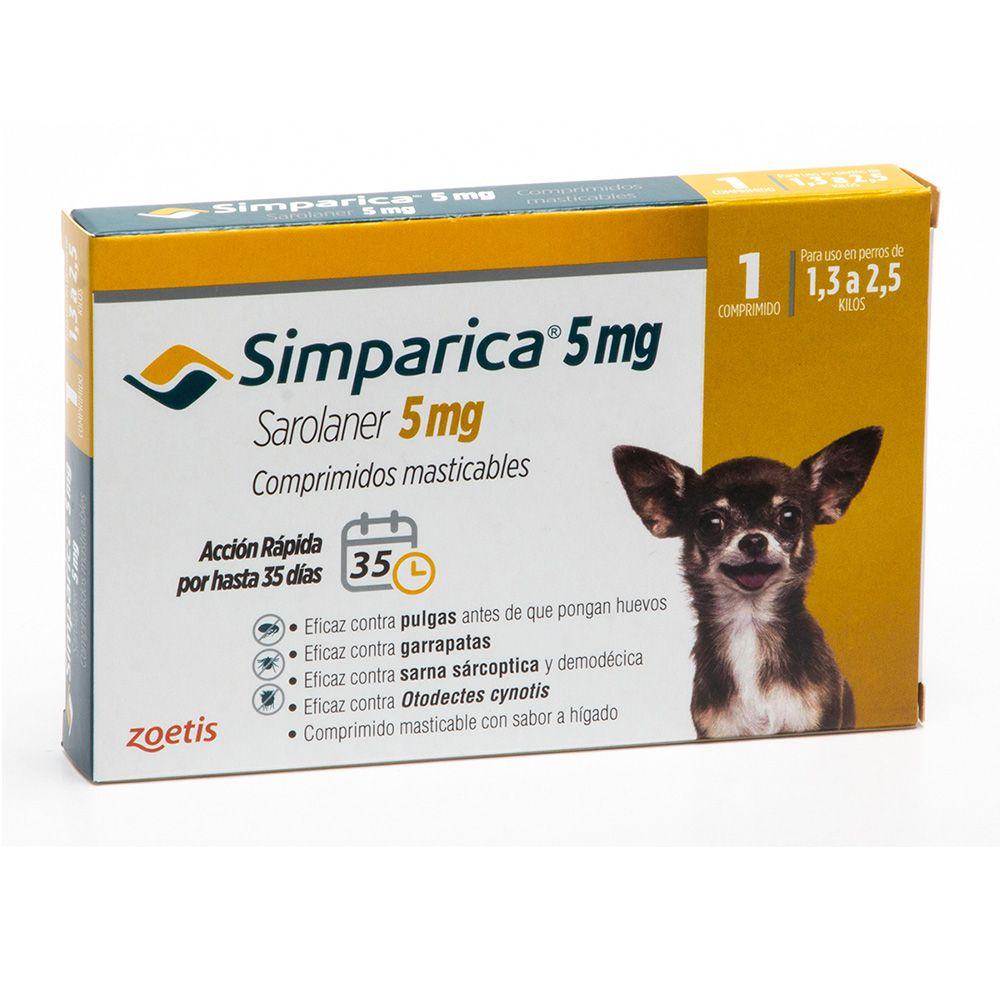 Simparica Antiparasitario 5 Mg X1 Comp 1,3 - 2,5 Kg-0