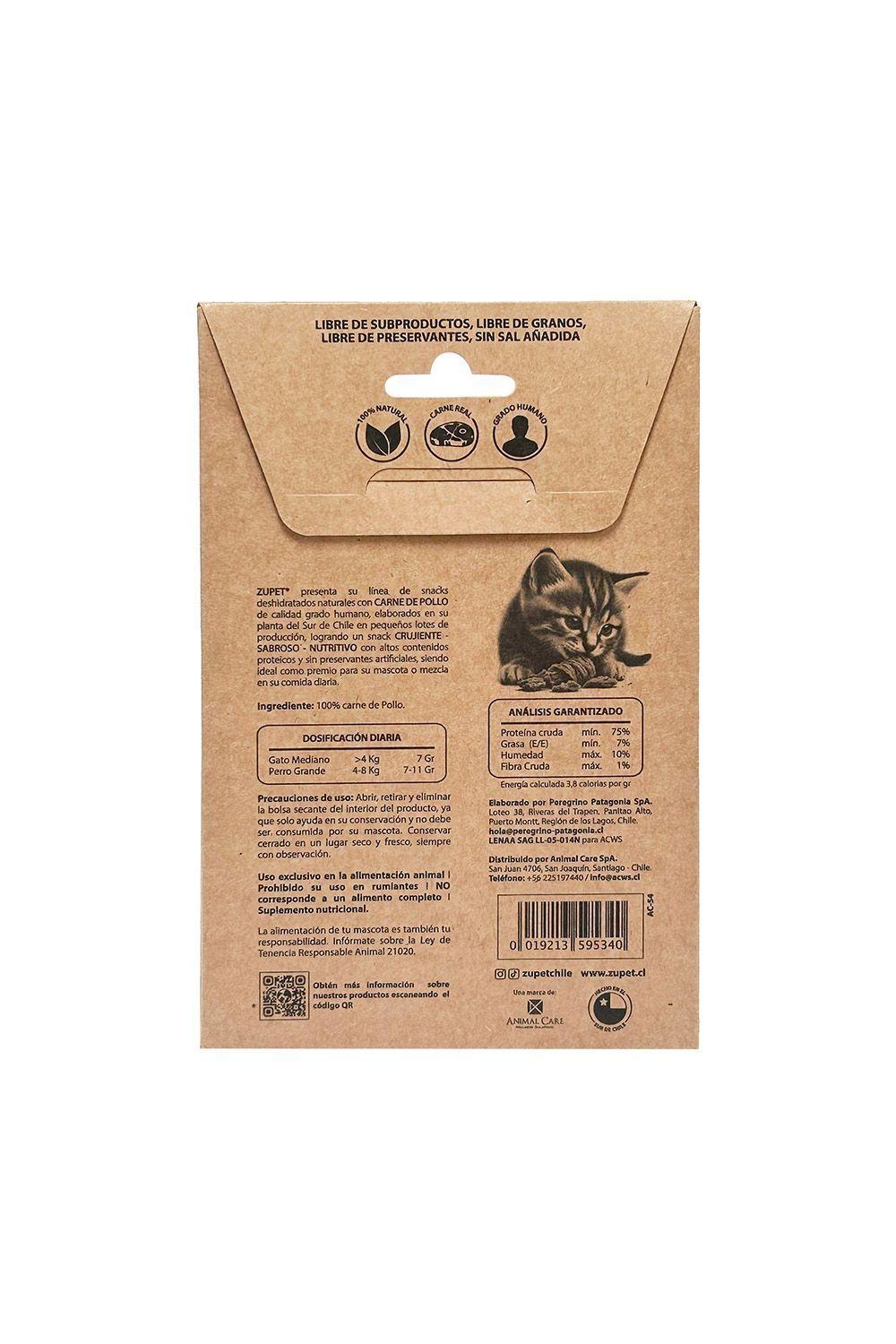 Pack X2 Snack Gato Zupet Deshidratado Pollo 30 gr-2