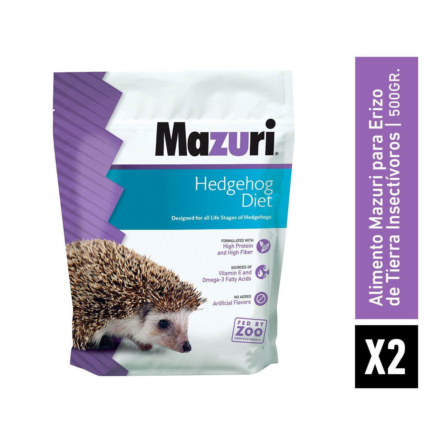 Mazuri Alimento Erizo de Tierra Diet 500 gr Pack X2-1