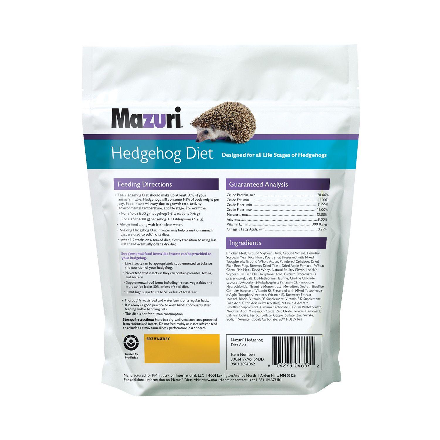 Mazuri Alimento Erizo de Tierra Diet 500 gr Pack X2-4