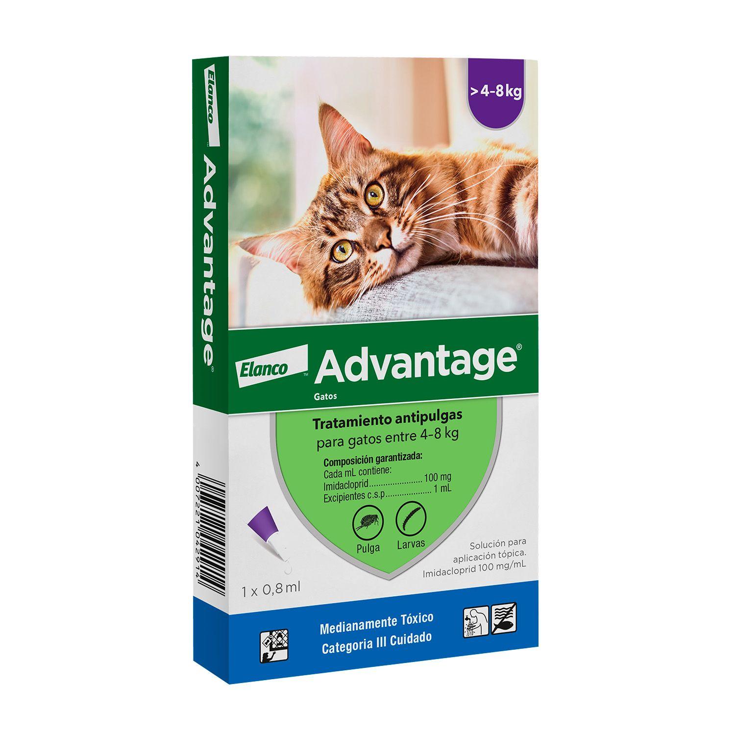 Antiparasitario Gatos Advantage  4 a 8kg (0.8ml)-0