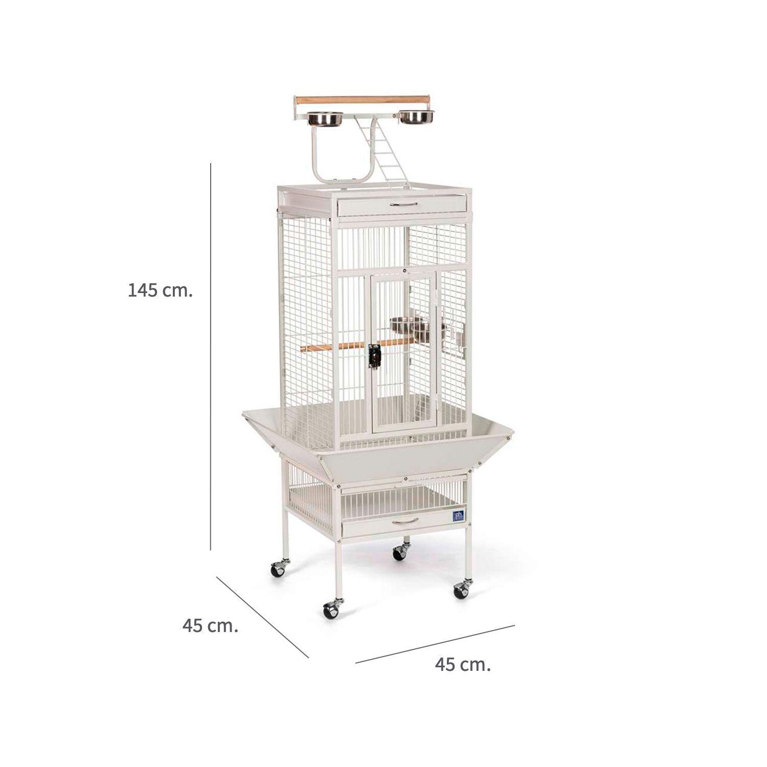 Jaula Aves Premium Blanca M/L Charcoal-2