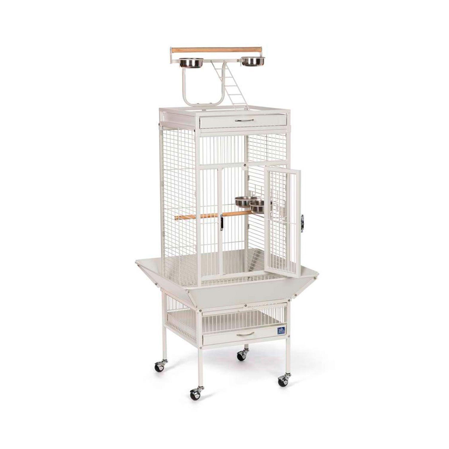 Jaula Aves Premium Blanca M/L Charcoal-3