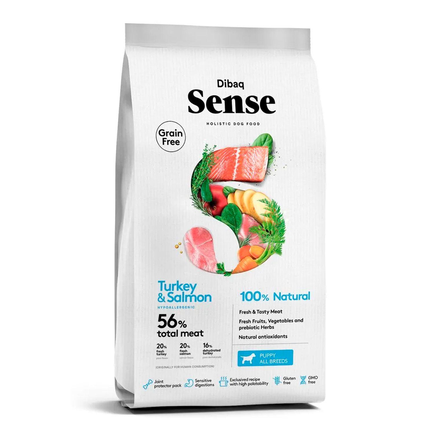 ALIMENTO PERRO CACHORRO PAVO & SALMON 12 KG SENSE-0