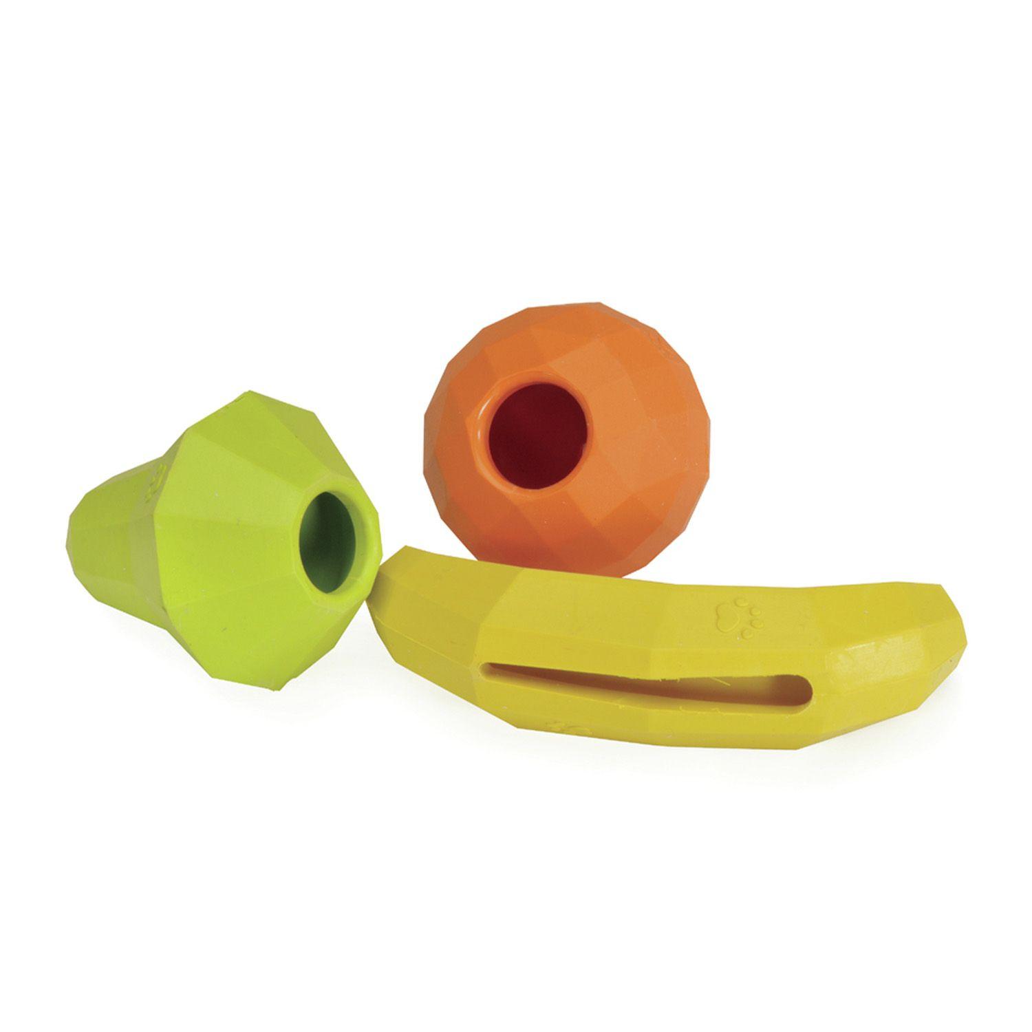 JUGUETE PERRO FORMA DE FRUTAS x 3 UN-2