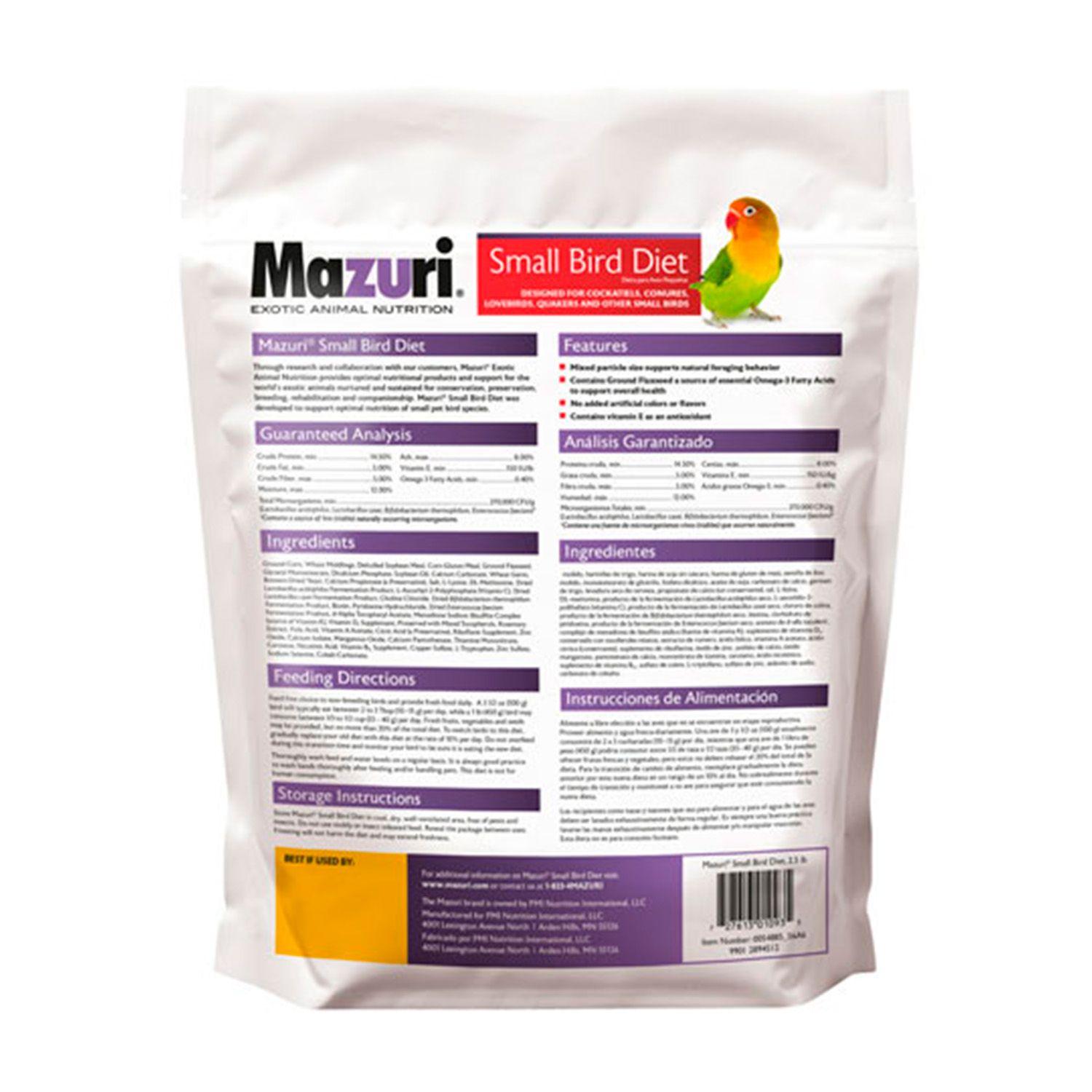 Mazuri Alimento Aves Pequeñas 1.13 Kg-4