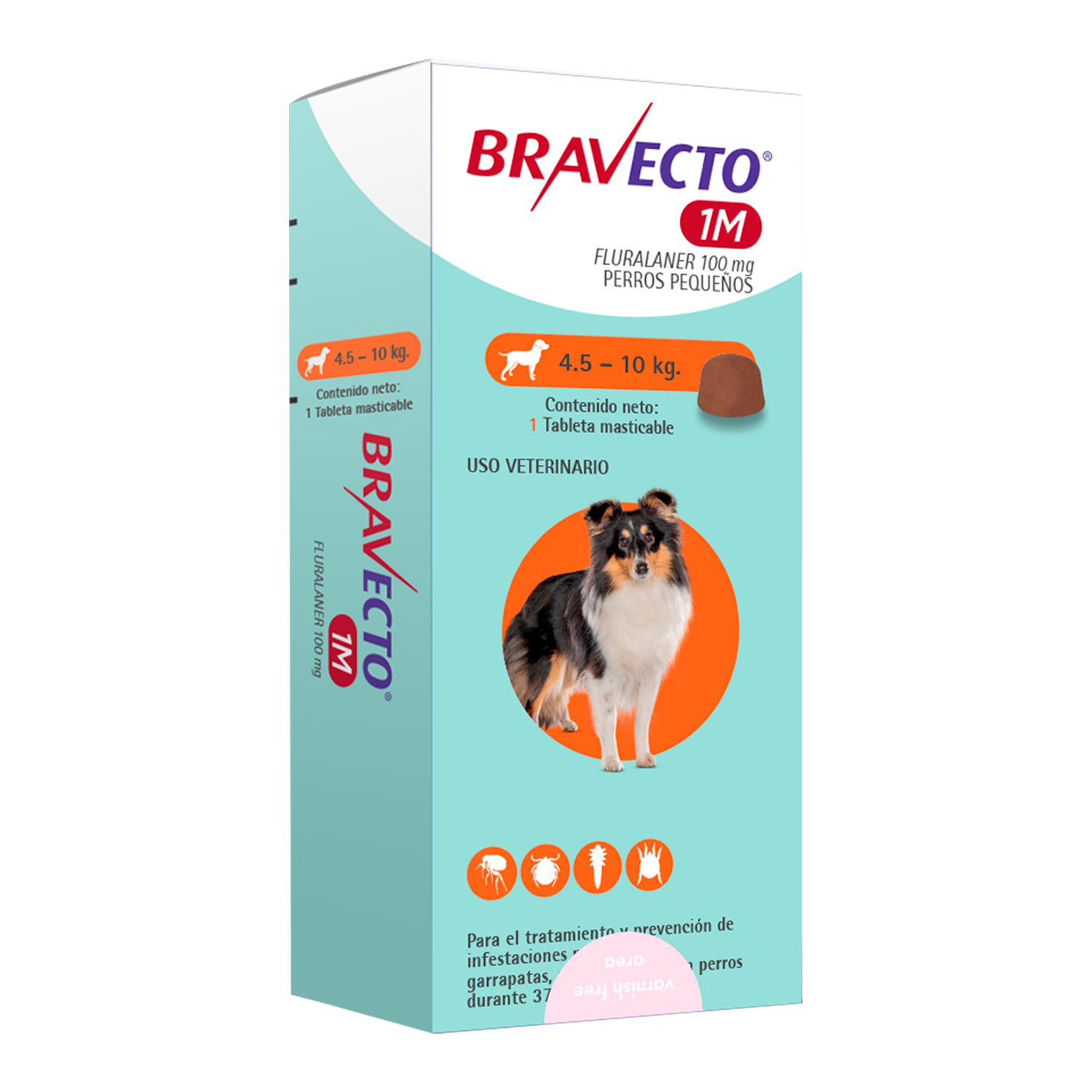 Bravecto Perros 1M 100 MG (4,5-10 KG)-2