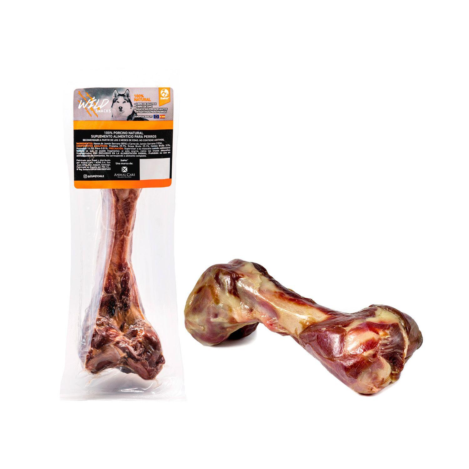Snack Perro - Hueso Jamon 21cm X2 WILD-2