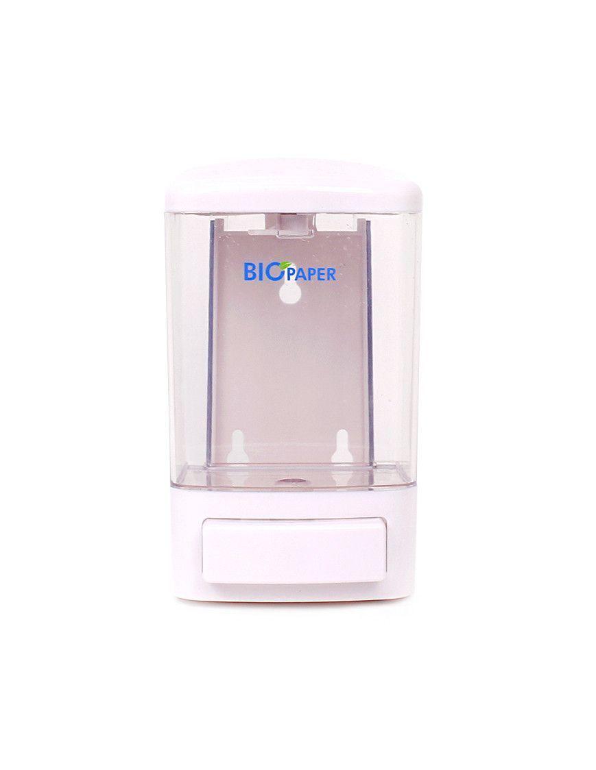 Dispensador de Jabón Acrílico Blanco BIOPAPER con llave-0