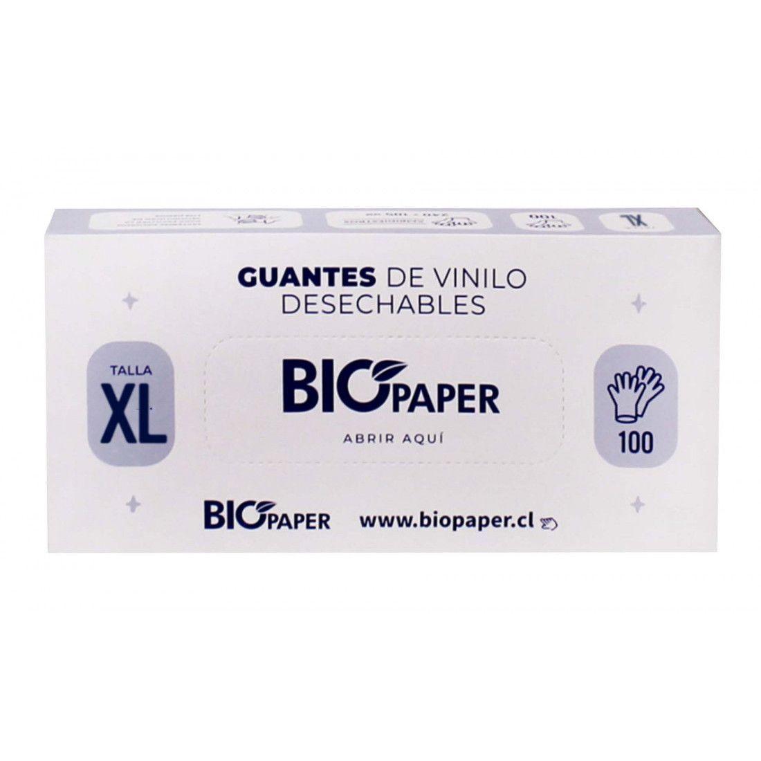 GUANTES DE VINILO BLANCO T-XL  100 UNIDADES-0