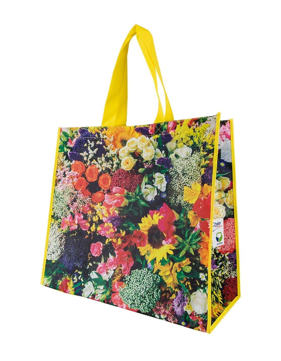 BOLSA ECOLÓGICA BIOPAPER COLECCIÓN CHILE FLORAL 45x42x23-0