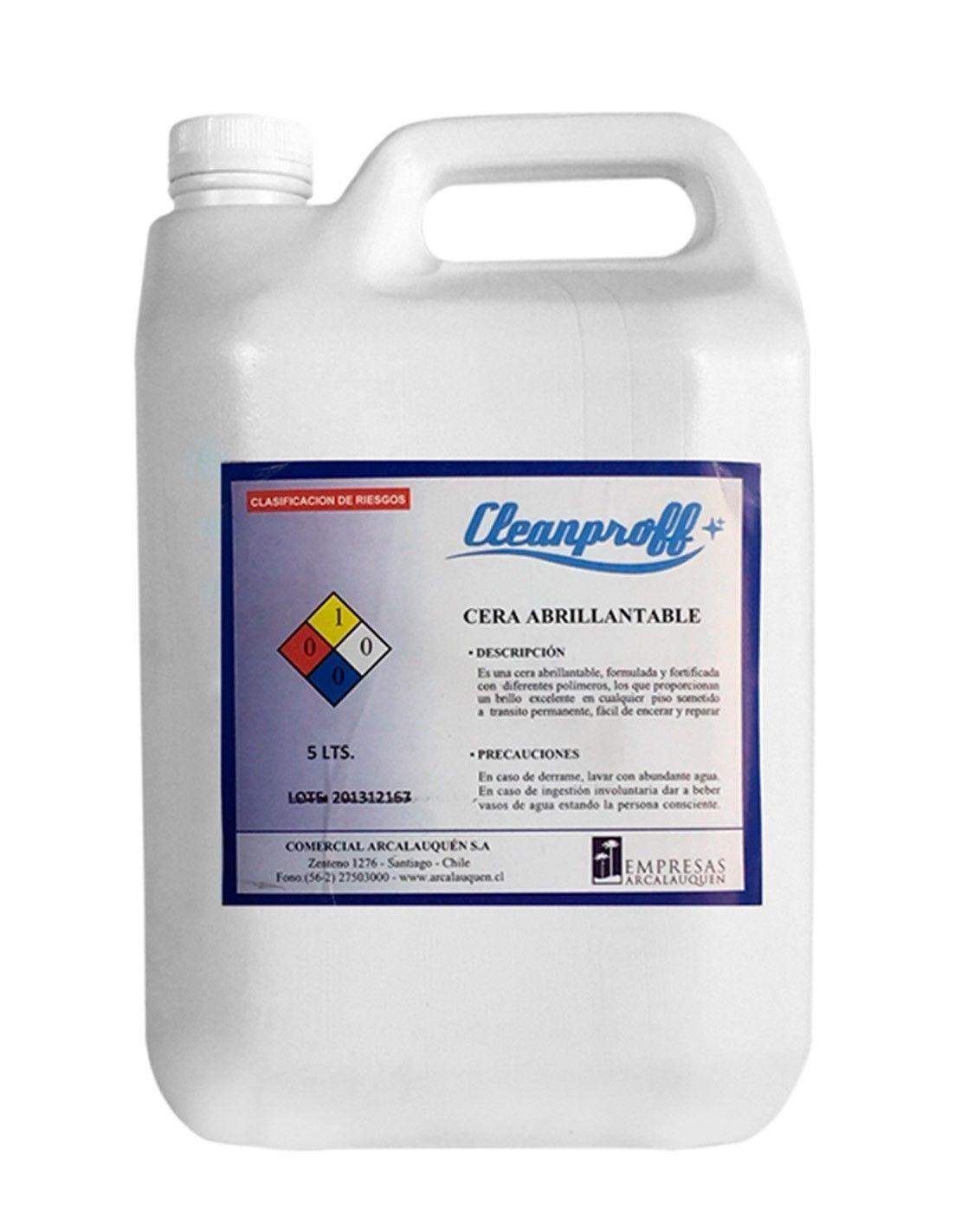 CERA ABRILLANTABLE CLEANPROFF INCOLORA BIDÓN 5 Lt-0