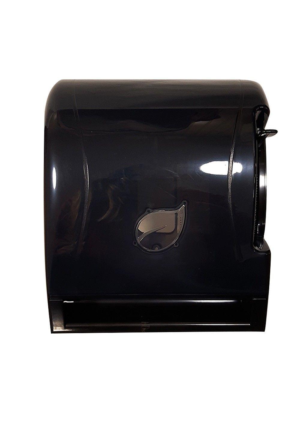 DISPENSADOR DE TOALLA PALANCA LATERAL NEGRO HOJA-0