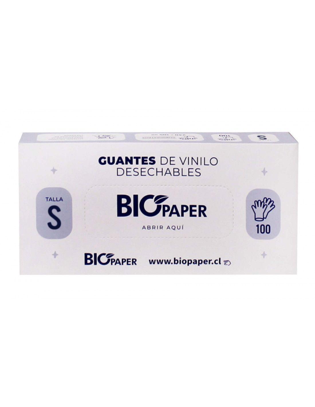 GUANTES DE VINILO BLANCO T-S X 100 UNIDADES-1