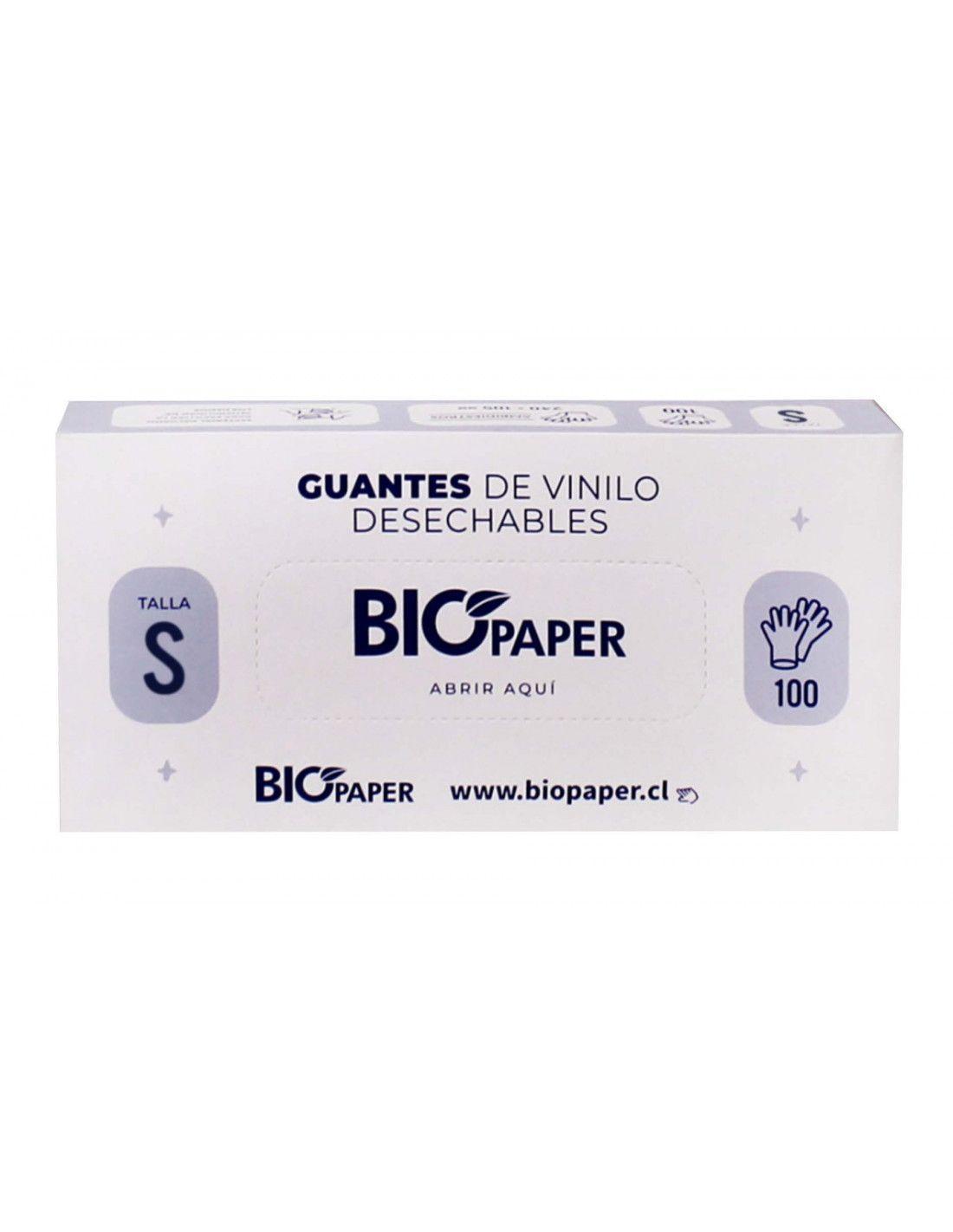 GUANTES DE VINILO BLANCO T-S X 100 UNIDADES-0