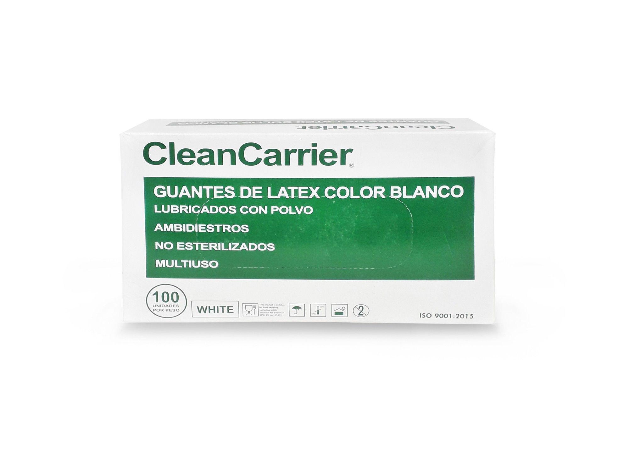 GUANTE EXAMINACIÓN LATEX BLANCO CAJA 100 UNIDADES TALLA M-0