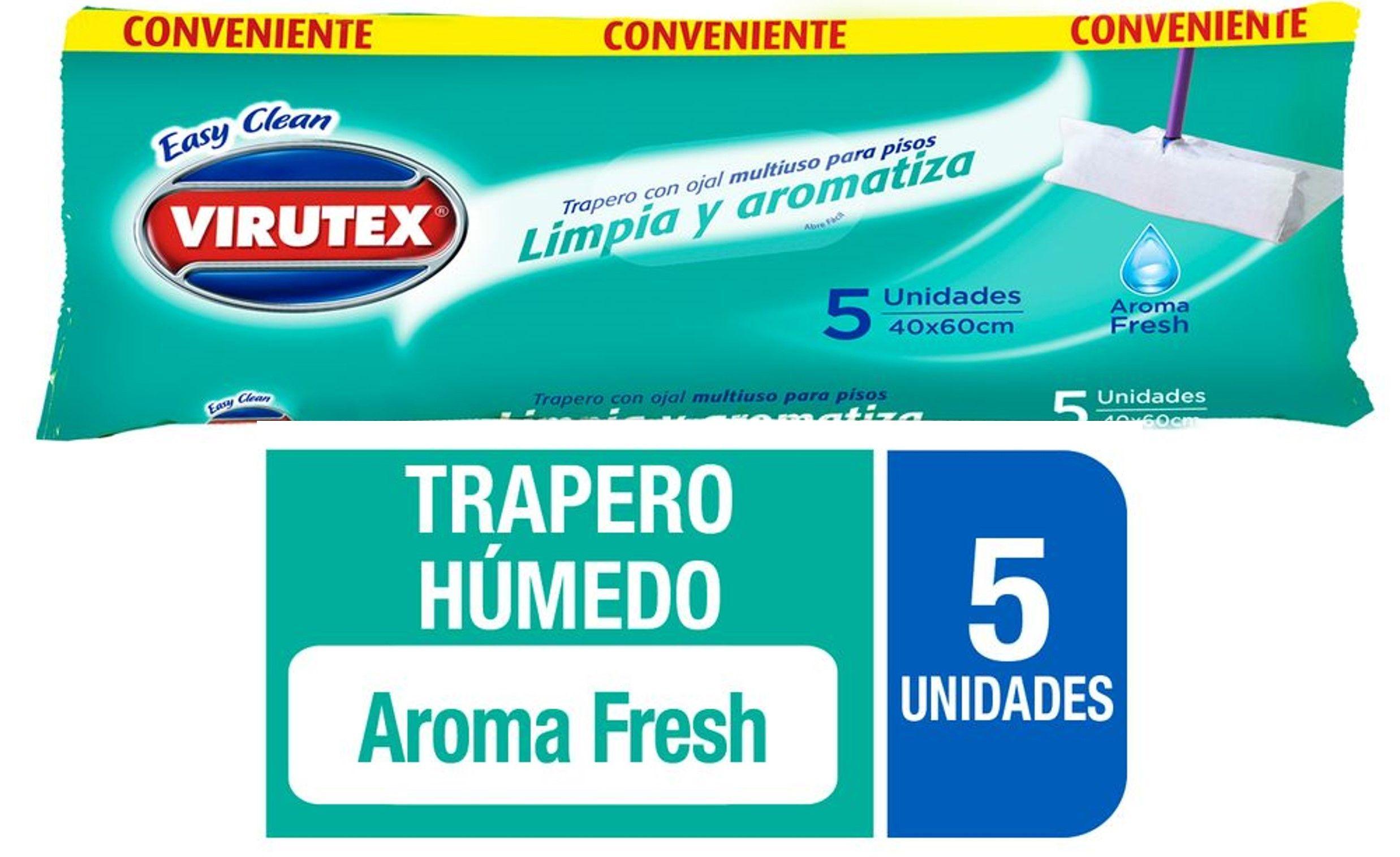 TRAPERO HUMEDO MULTIUSO VIRUTEX. AROMA FRESH  5 UNID.-0