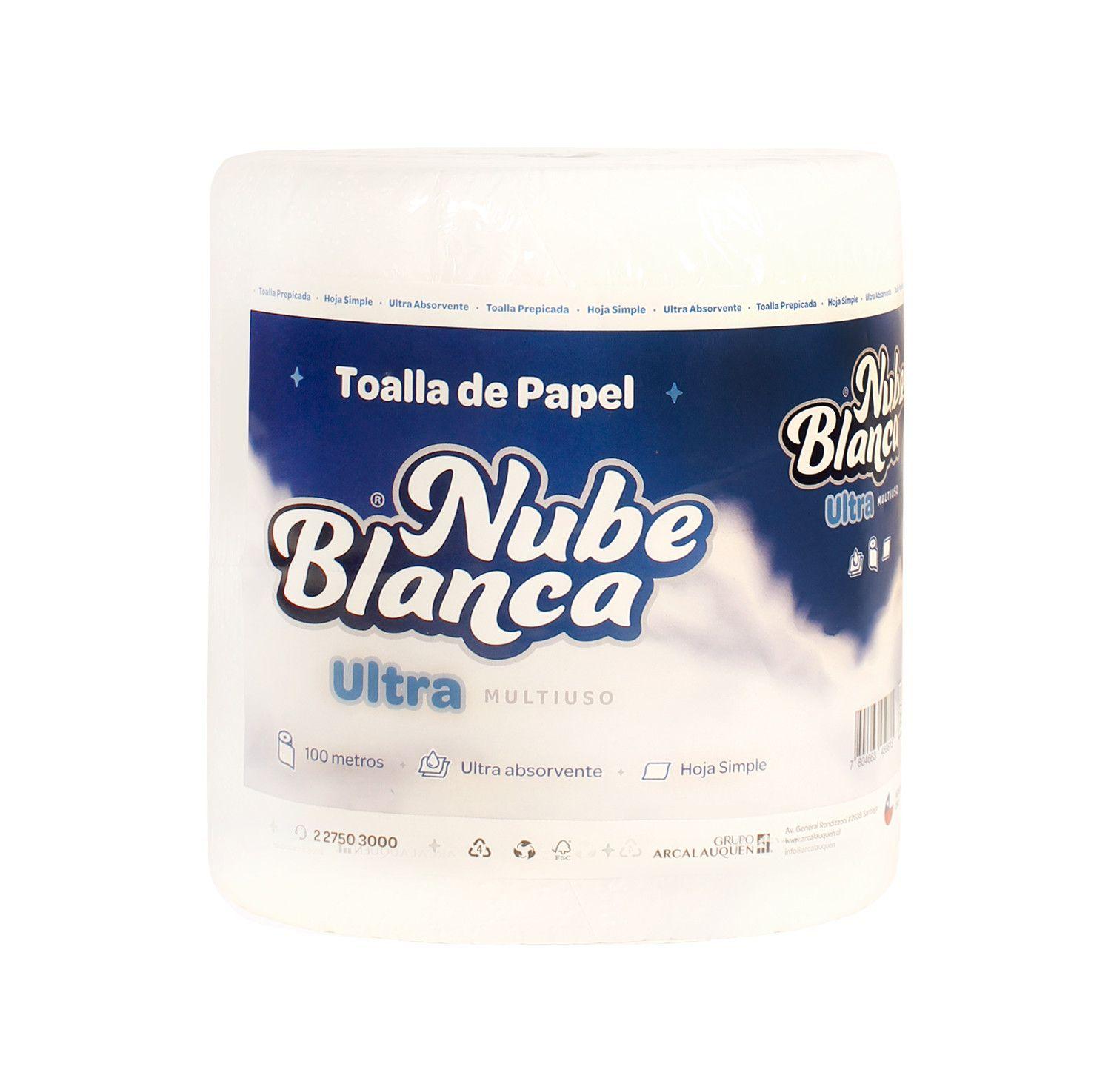 TOALLA PREPICADA NUBE BLANCA H/S BOLSON 6 UND x 100 mts.-0