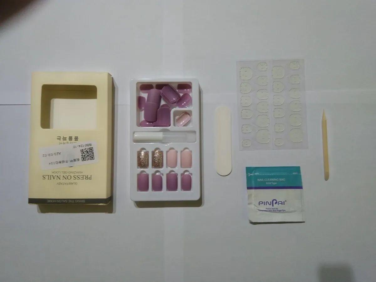 Press On Manicure, Kit Uñas Postizas Con Diseños 30pcs C25-2