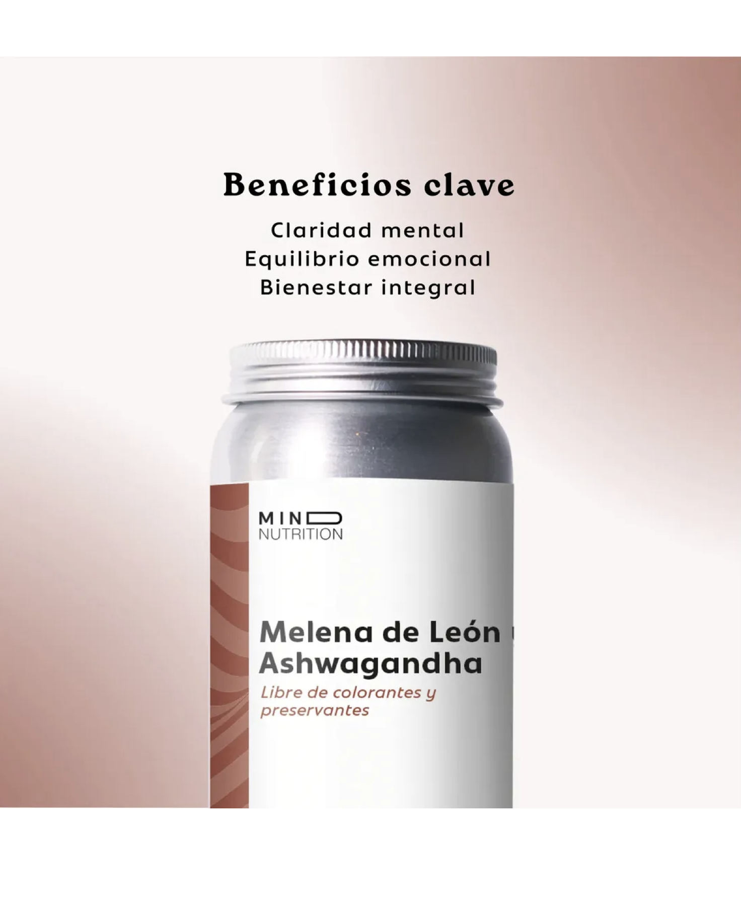 Melena de León + Ashwagandha, 60 cápsulas, Mind Nutrition-1