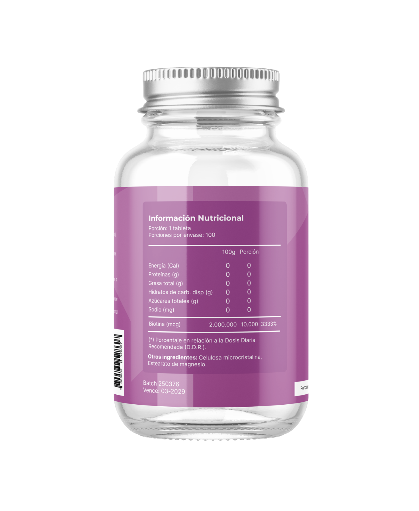 Biotina 10.000 mcg 100 tabletas, YourSups-2