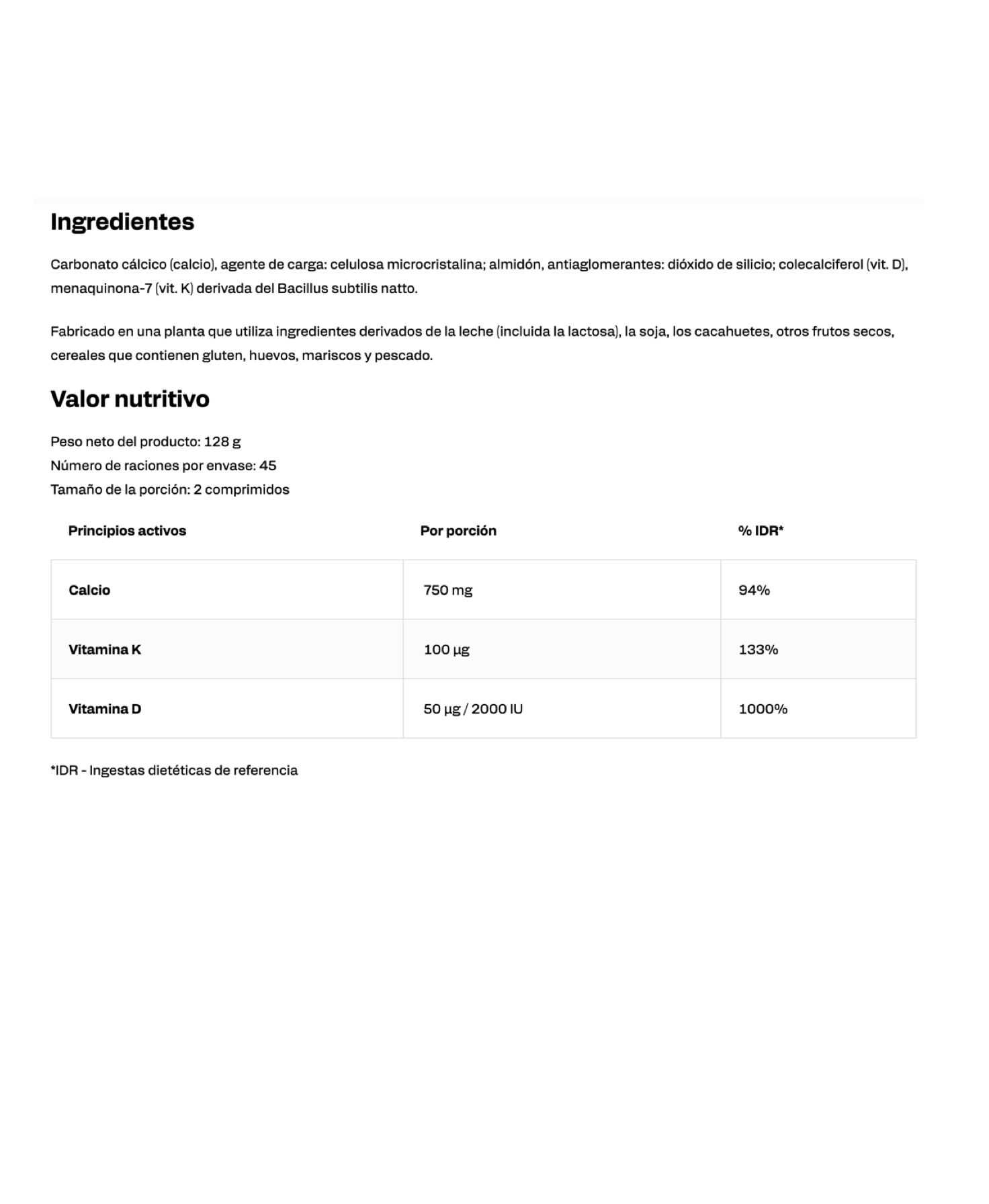 Vitamina D3 2000 Iu + K2 100 mcg + Calcio, 90 tabs, Ostrovit-3