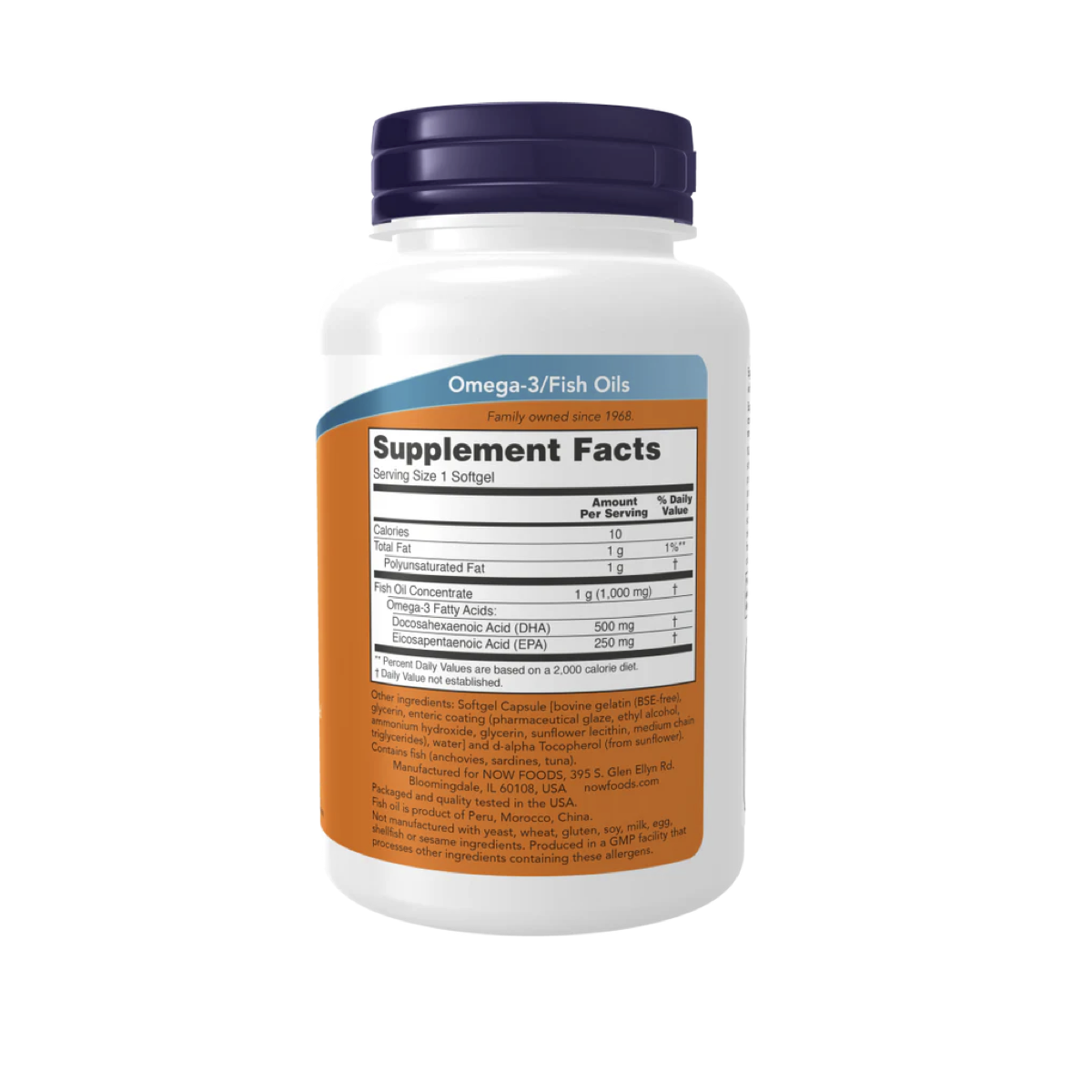 Pack 2 Omega DHA 500, Doble concentración, 90 cápsulas, Now Foods, USA-2