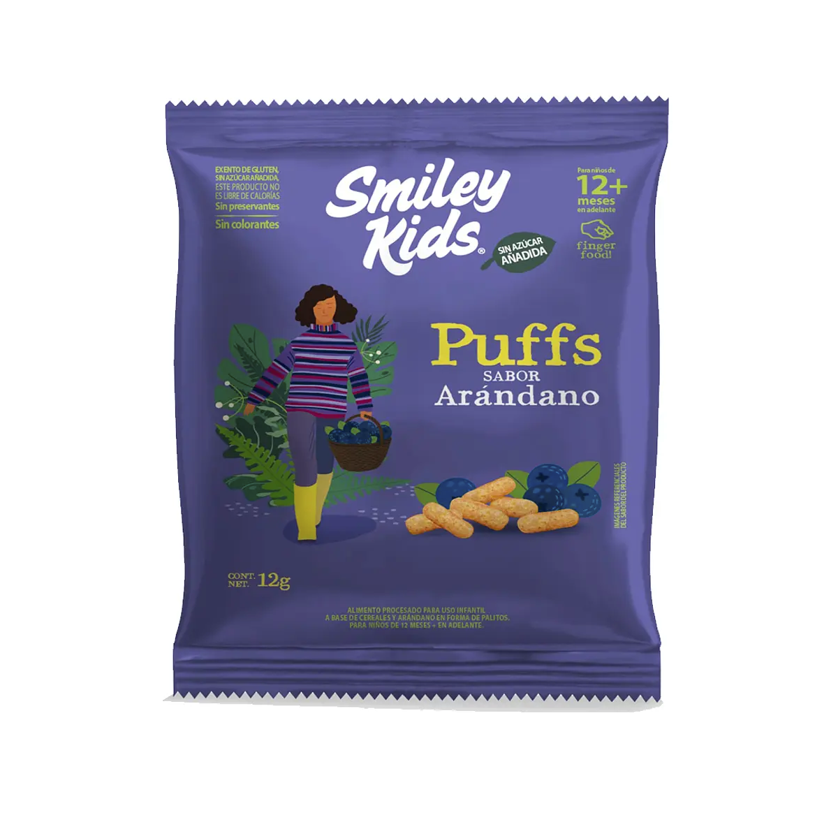 Pack 8 Snack Puffs Para Niños, Smiley Kids-1