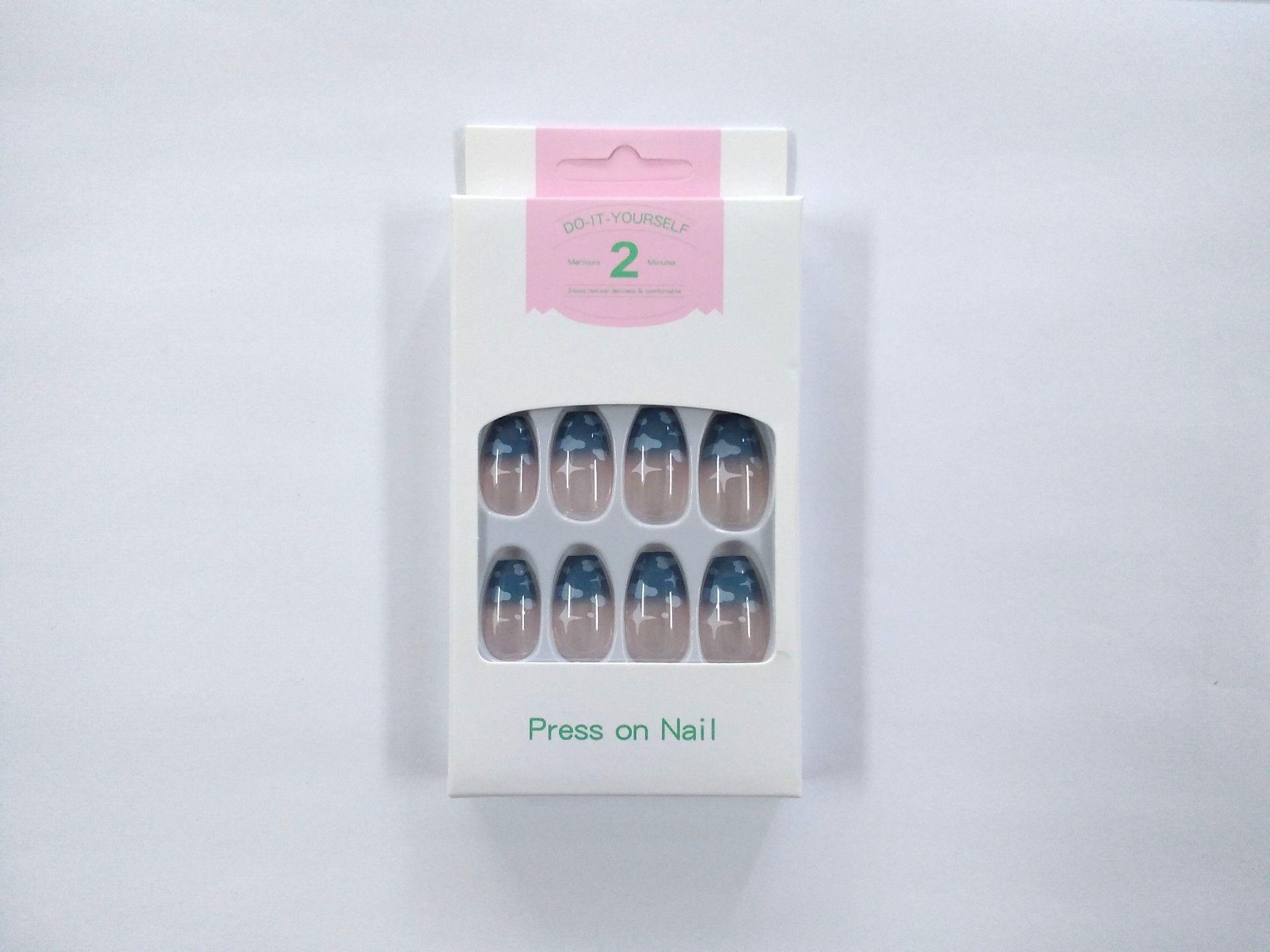 Press On Manicure, Kit Uñas Forma De Almendra H16-3