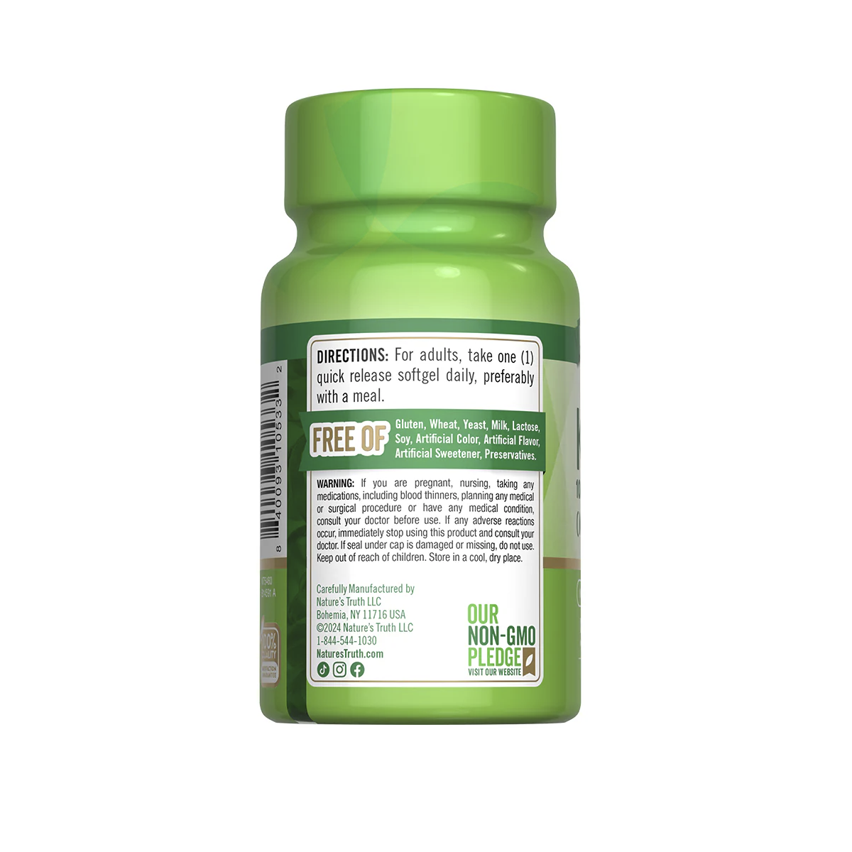 Vitamina D3 5000 Iu + K2 100 mcg, 50 cabs, Nature's Truth, USA-2