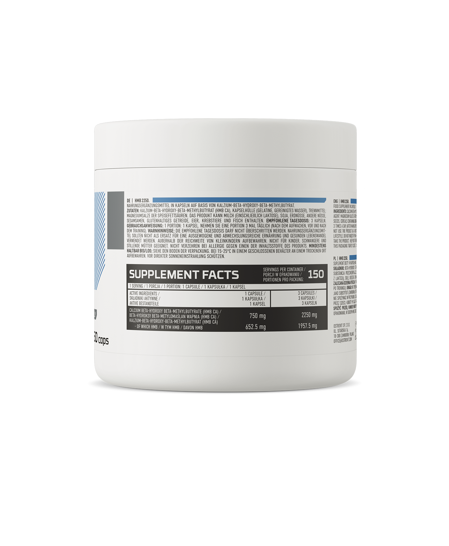 Hmb 2250 Mg, 150 Caps, Ostrovit-2