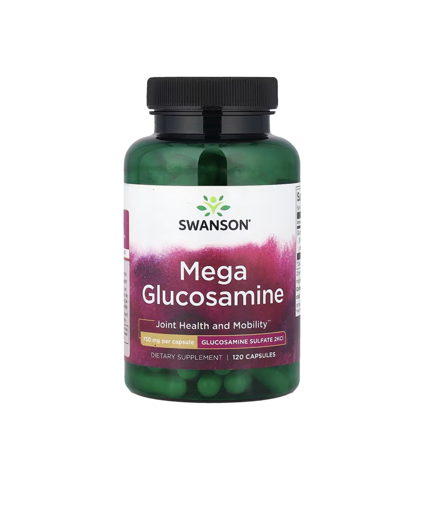 Mega glucosamina, 750 mg, 120 cápsulas, Swanson-0