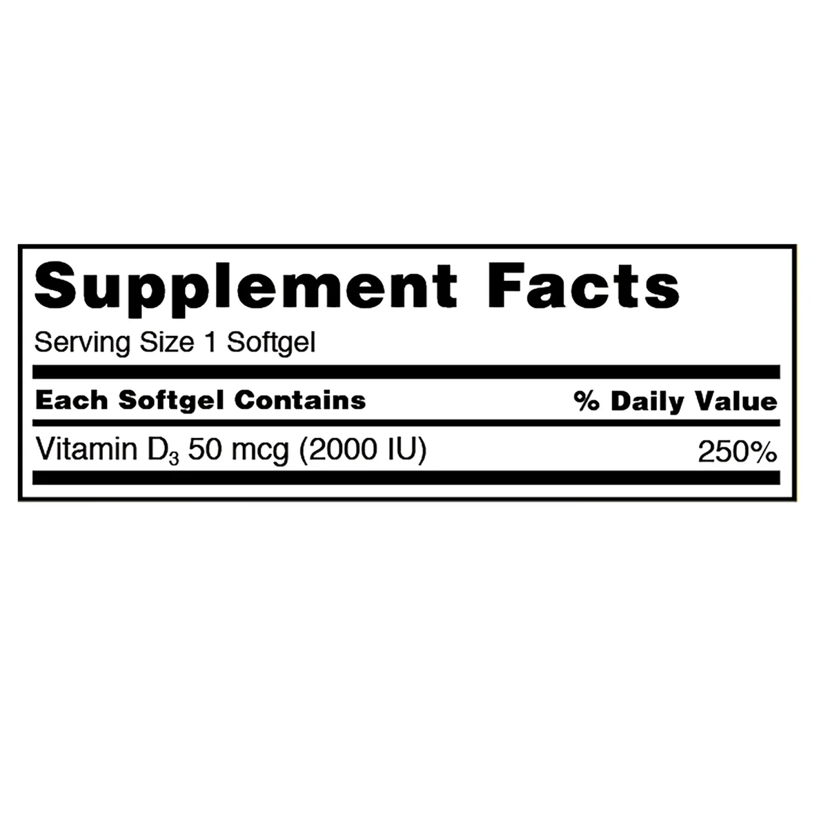 Vitamina D3 2000 Iu, 600 Caps, Kirkland, USA-3